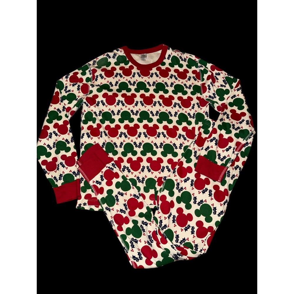 Hanna Andersson Red and Green Mickey Mouse Pajama Set size xxl